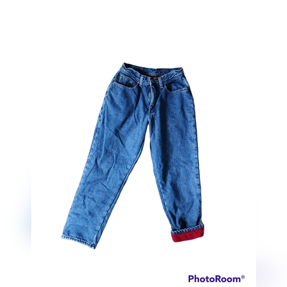 L.L. Bean Denim - L.L.Bean Mom Jean Fleece Lined Vintage Jeans 6P
